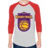 Unisex 50/50 Raglan Three-Quarter Sleeve Tee Thumbnail