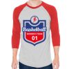 Unisex 50/50 Raglan Three-Quarter Sleeve Tee Thumbnail