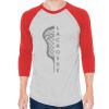 Unisex 50/50 Raglan Three-Quarter Sleeve Tee Thumbnail