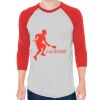 Unisex 50/50 Raglan Three-Quarter Sleeve Tee Thumbnail