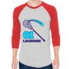 Unisex 50/50 Raglan Three-Quarter Sleeve Tee Thumbnail