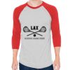 Unisex 50/50 Raglan Three-Quarter Sleeve Tee Thumbnail