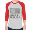 Unisex 50/50 Raglan Three-Quarter Sleeve Tee Thumbnail