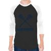 Unisex 50/50 Raglan Three-Quarter Sleeve Tee Thumbnail