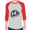 Unisex 50/50 Raglan Three-Quarter Sleeve Tee Thumbnail