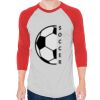 Unisex 50/50 Raglan Three-Quarter Sleeve Tee Thumbnail