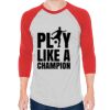 Unisex 50/50 Raglan Three-Quarter Sleeve Tee Thumbnail