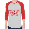 Unisex 50/50 Raglan Three-Quarter Sleeve Tee Thumbnail