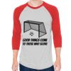 Unisex 50/50 Raglan Three-Quarter Sleeve Tee Thumbnail