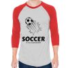Unisex 50/50 Raglan Three-Quarter Sleeve Tee Thumbnail