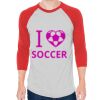 Unisex 50/50 Raglan Three-Quarter Sleeve Tee Thumbnail