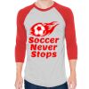 Unisex 50/50 Raglan Three-Quarter Sleeve Tee Thumbnail