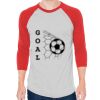 Unisex 50/50 Raglan Three-Quarter Sleeve Tee Thumbnail