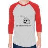 Unisex 50/50 Raglan Three-Quarter Sleeve Tee Thumbnail
