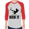 Unisex 50/50 Raglan Three-Quarter Sleeve Tee Thumbnail