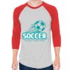 Unisex 50/50 Raglan Three-Quarter Sleeve Tee Thumbnail