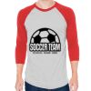 Unisex 50/50 Raglan Three-Quarter Sleeve Tee Thumbnail