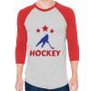 Unisex 50/50 Raglan Three-Quarter Sleeve Tee Thumbnail
