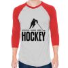 Unisex 50/50 Raglan Three-Quarter Sleeve Tee Thumbnail