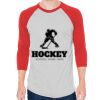 Unisex 50/50 Raglan Three-Quarter Sleeve Tee Thumbnail
