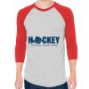 Unisex 50/50 Raglan Three-Quarter Sleeve Tee Thumbnail