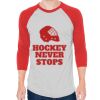 Unisex 50/50 Raglan Three-Quarter Sleeve Tee Thumbnail