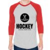 Unisex 50/50 Raglan Three-Quarter Sleeve Tee Thumbnail