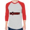Unisex 50/50 Raglan Three-Quarter Sleeve Tee Thumbnail