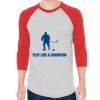 Unisex 50/50 Raglan Three-Quarter Sleeve Tee Thumbnail