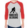 Unisex 50/50 Raglan Three-Quarter Sleeve Tee Thumbnail