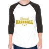 Unisex 50/50 Raglan Three-Quarter Sleeve Tee Thumbnail