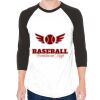 Unisex 50/50 Raglan Three-Quarter Sleeve Tee Thumbnail