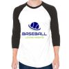 Unisex 50/50 Raglan Three-Quarter Sleeve Tee Thumbnail