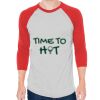 Unisex 50/50 Raglan Three-Quarter Sleeve Tee Thumbnail