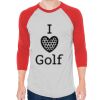 Unisex 50/50 Raglan Three-Quarter Sleeve Tee Thumbnail