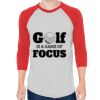 Unisex 50/50 Raglan Three-Quarter Sleeve Tee Thumbnail