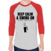 Unisex 50/50 Raglan Three-Quarter Sleeve Tee Thumbnail