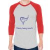 Unisex 50/50 Raglan Three-Quarter Sleeve Tee Thumbnail