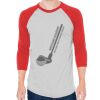 Unisex 50/50 Raglan Three-Quarter Sleeve Tee Thumbnail