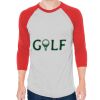 Unisex 50/50 Raglan Three-Quarter Sleeve Tee Thumbnail