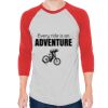 Unisex 50/50 Raglan Three-Quarter Sleeve Tee Thumbnail