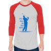 Unisex 50/50 Raglan Three-Quarter Sleeve Tee Thumbnail