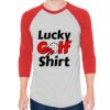 Unisex 50/50 Raglan Three-Quarter Sleeve Tee Thumbnail