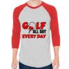 Unisex 50/50 Raglan Three-Quarter Sleeve Tee Thumbnail