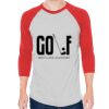 Unisex 50/50 Raglan Three-Quarter Sleeve Tee Thumbnail