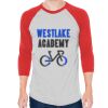 Unisex 50/50 Raglan Three-Quarter Sleeve Tee Thumbnail
