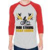 Unisex 50/50 Raglan Three-Quarter Sleeve Tee Thumbnail