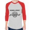 Unisex 50/50 Raglan Three-Quarter Sleeve Tee Thumbnail
