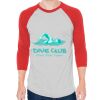 Unisex 50/50 Raglan Three-Quarter Sleeve Tee Thumbnail