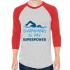 Unisex 50/50 Raglan Three-Quarter Sleeve Tee Thumbnail